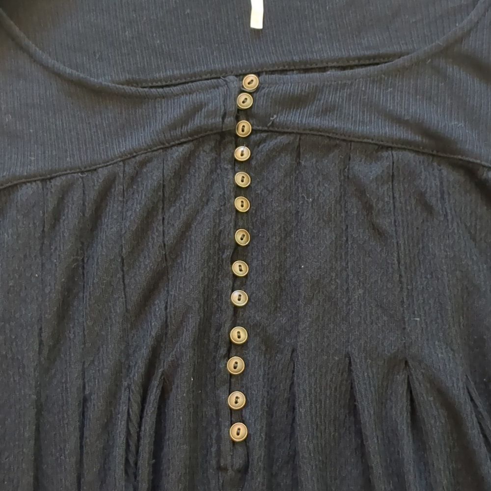 Free People Devin Long Sleeve Textured Knit Blouse Size L - Picture 3 of 9